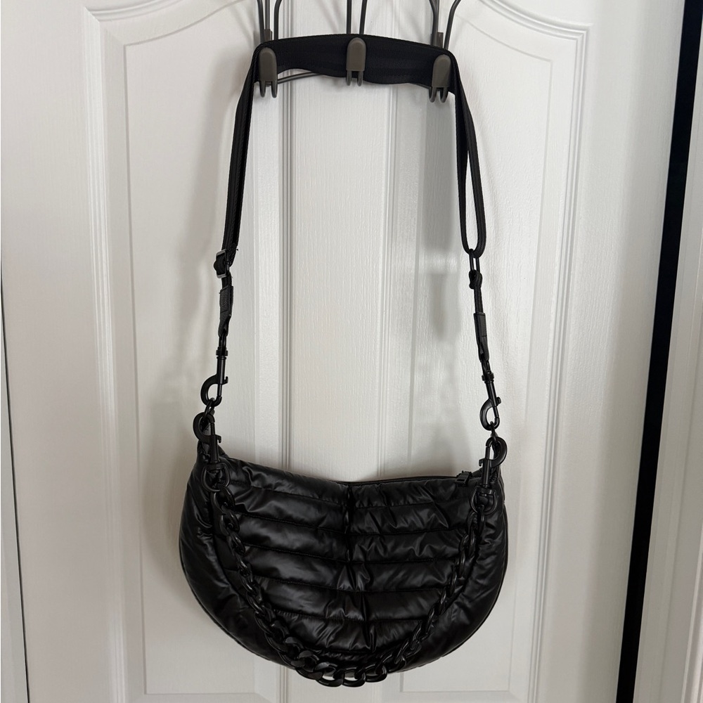 THINK ROYLN Elton Hobo Crossbody Bag in Pearl Black